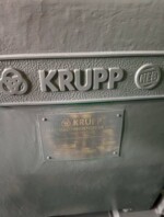 Side view of old stock Krupp 120 pin cold feed rubber extruder