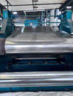 Rubber rotocure vulcanizing machine with 1550mm wide belt for sheet curing