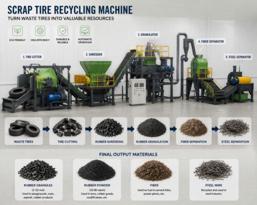 Scrap Tire Recycling Machine
