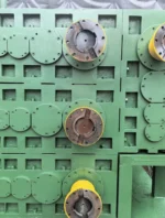 4 roll rubber calendar machine rear view