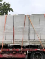 4 roll rubber calendar machine loaded for transport