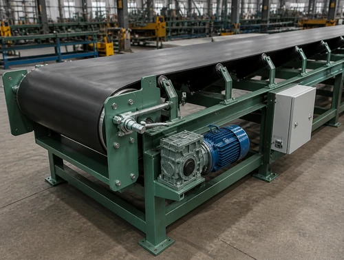 Conveyor Belt Machine Raipur drive and roller details