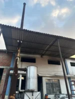 Thermic fluid heater chimney and exhaust stack