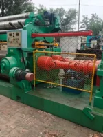 Used XK550 rubber mixing mill drive and gearbox view
