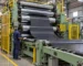 Illustration of rubber calender equipment in a factory