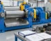 Rubber mixing mill with organized spares and maintenance manuals