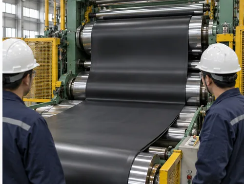 Batch discharge and utility area of a rubber dispersion kneader under review