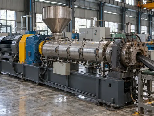 Used rubber extruder machine in an Indore factory