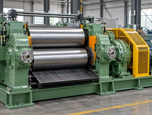 Used rubber mixing mill in a clean factory in Hyderabad
